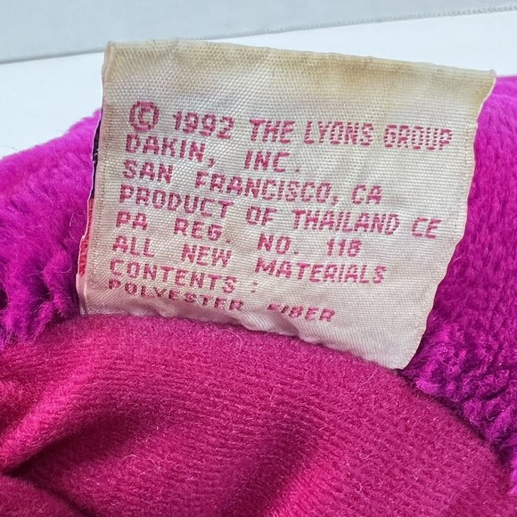 VINTAGE BARNEY & FRIENDS PLUSH HAND PUPPET 1992 DAKIN 14"  Dinosaur PBS - Picture 7 of 12